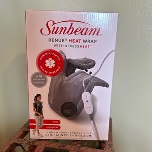 Sunbeam Renue Heat Wrap with Xpress Heat 4 Heat Settings Neck Shoulder Auto-Off